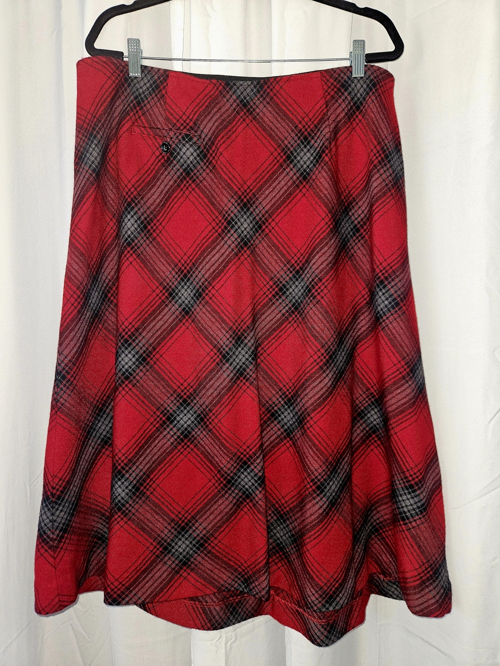 Talbots Woman Red Plaid A-Line Skirt – Size 18W – EUC
